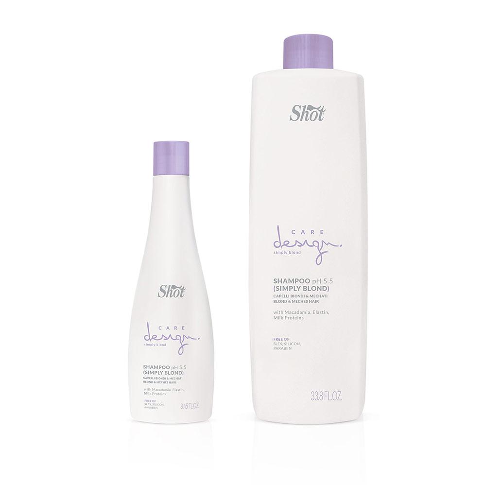 shampoo simply blond capelli mechati e biondi colorati decolorati shot care design