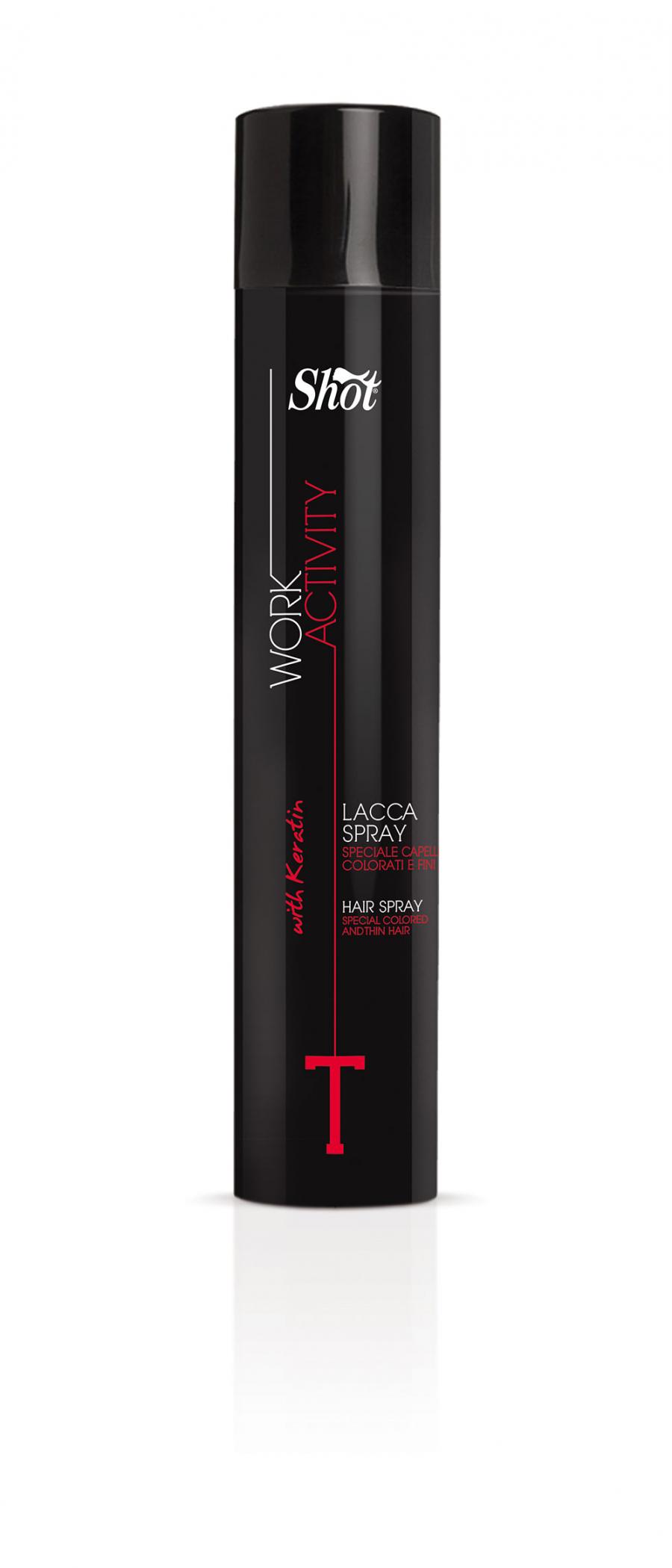 lacca spray colorati e fini capelli work acitivity shot linea finish capelli 