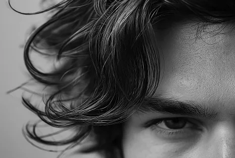 Uomo con capelli castani